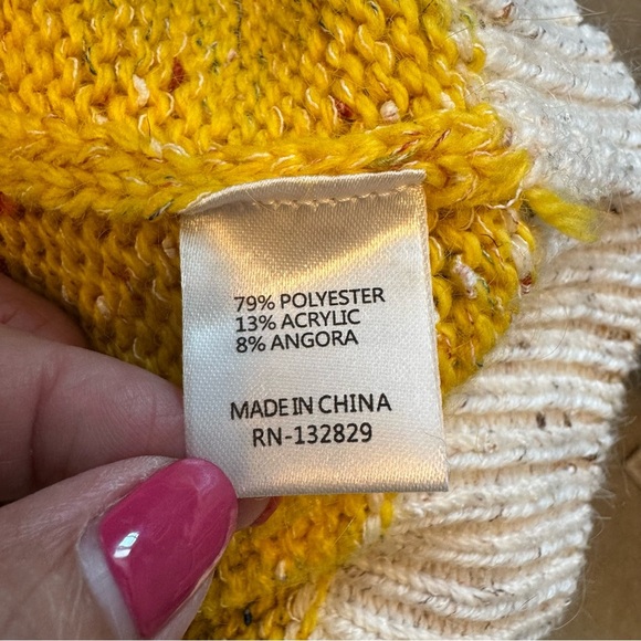 Tularosa Veni Crew Angora Blend Sweater in Orange Stripe - Picture 6 of 8